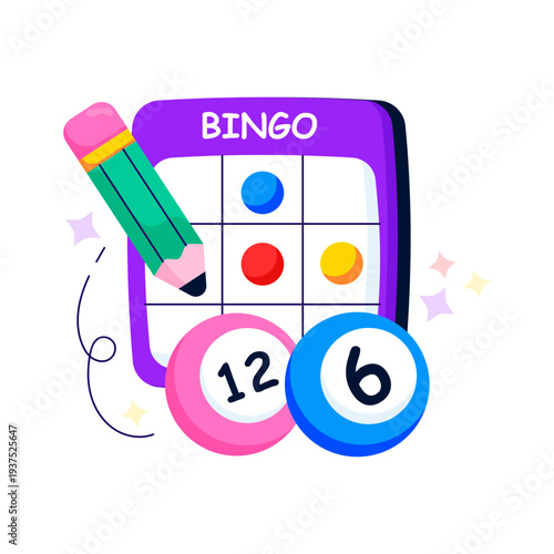 Perfect design illustration of bingo game 