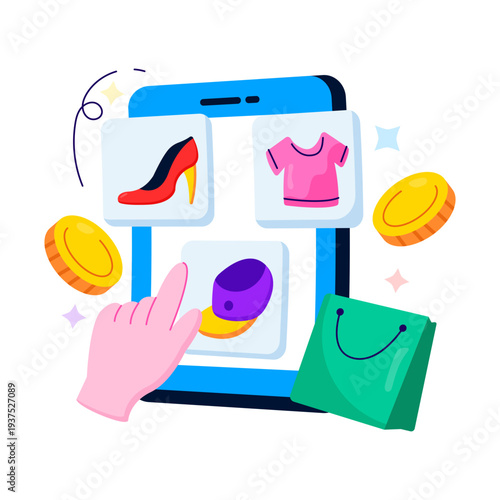 A beautiful design illustration of select item