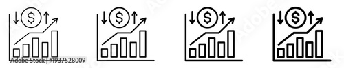 Profit And Loss Icon Set Different Style Collection