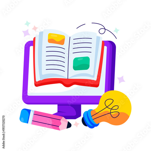 Editable design illustration of innovative education 