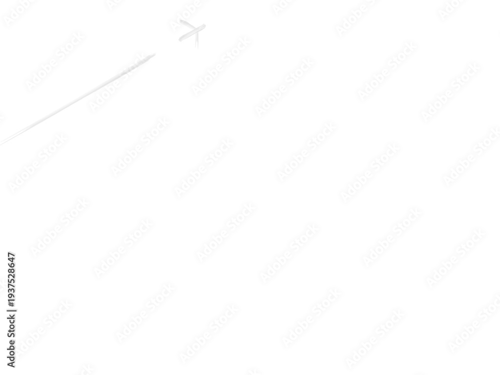 Obraz premium 水彩風飛行機と飛行機雲フレーム