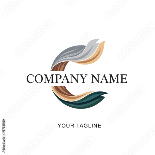 Company Logo Design Template with Tagline.