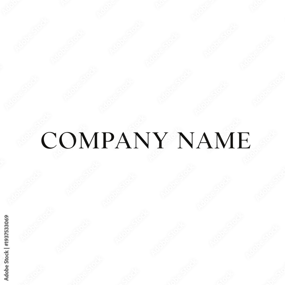 Fototapeta premium Company Name Text on White Background.
