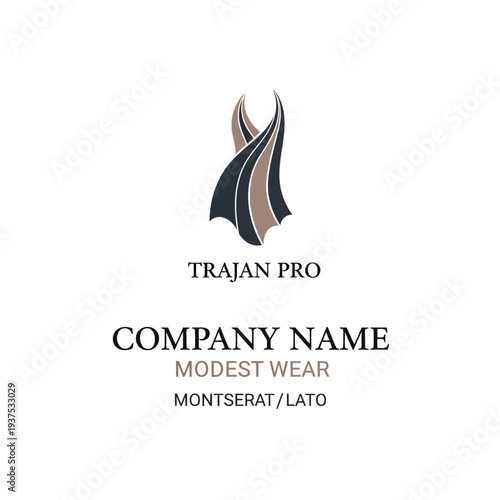 Trajan Pro Company Logo Design Element.