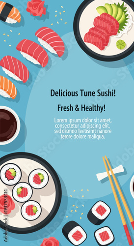 Delicious Tuna Sushi Platter