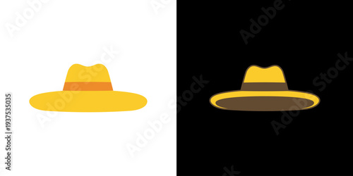 Sun hat sunhat flat isolated graphic