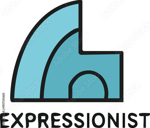 Abstract Expressionist Logo Design 1.