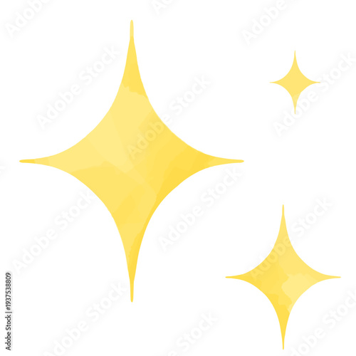 キラキラシンプル素材｜星,光,装飾,きらめき