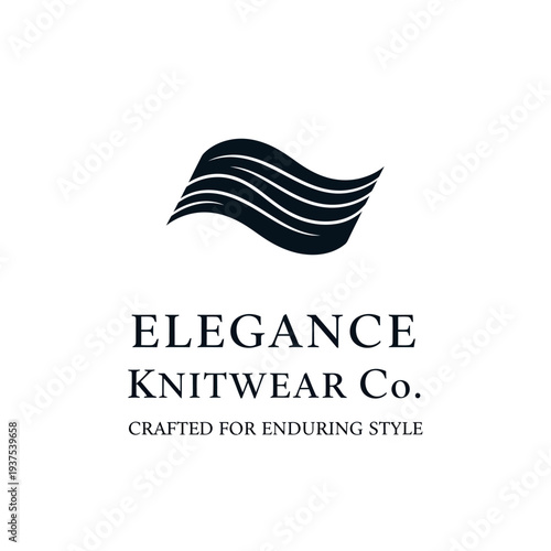Elegance Knitwear Company Logo Design Element.