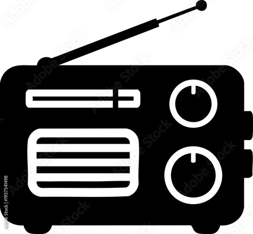 Portable Radio Broadcast Tech Icon