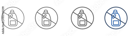 
outline icon set no bleach with design without bleach