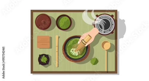 Matcha Tea Ceremony Preparation