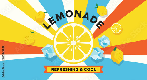 Colorful Lemonade Refreshment Summer Drink Concept.