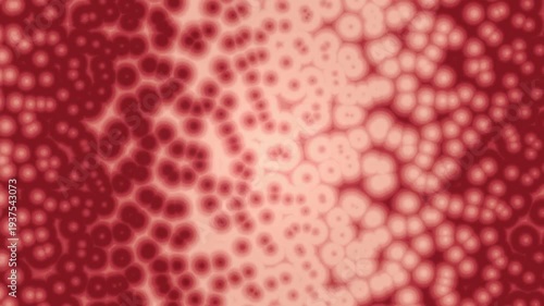 Abstract red organic cellular pattern background video showcasing intricate texture from a microscopic viewpoint