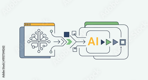 Artificial Intelligence Data Processing System Diagram.