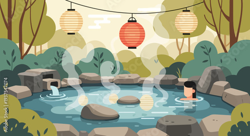 Onsen Hot Spring Relaxation