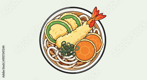 Udon Noodle Soup with Shrimp Tempura