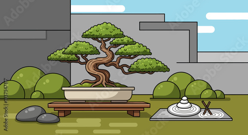 Zen Garden Bonsai Tree