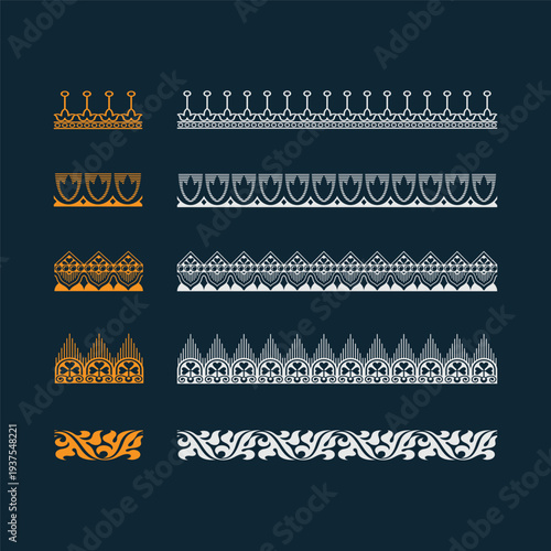 Unique Architectural and Gothic Style Borders for Artistic Projects