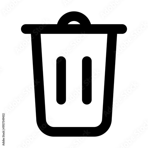 Modern trash can with lid for waste management