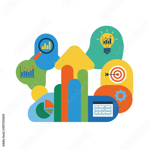 Business Growth Statistics Analysis Concept.