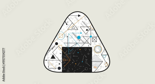 Geometric Abstract Onigiri Shape