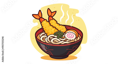 Udon Soup with Shrimp Tempura