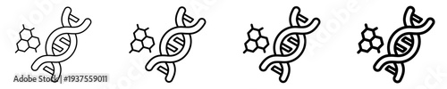 Dna Helix  Icon Set Different Style Collection