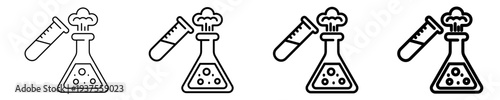 Chemical Reaction  Icon Set Different Style Collection