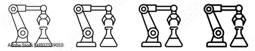 Robotics Arm  Icon Set Different Style Collection
