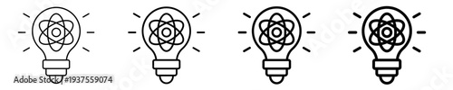 Light Bulb  Icon Set Different Style Collection