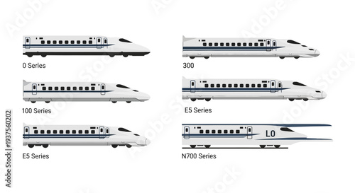 Japanese Shinkansen Bullet Train Series Collection