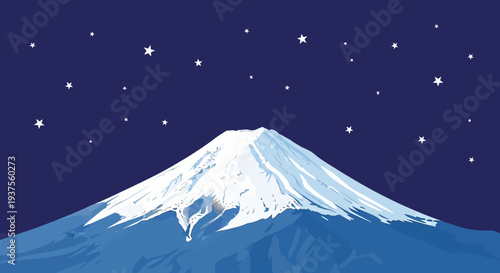 Mount Fuji Night Sky Stars