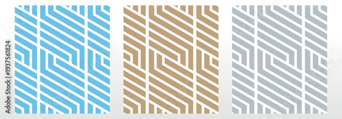 Set of abstract geometric patterns. Seamless vector backgrounds. Colored ornaments Graphic modern patterns Simple lattice graphic design