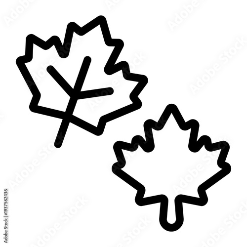 Maple leaf Line Icon