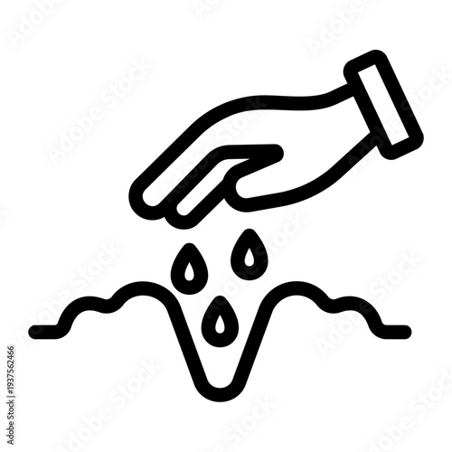 Plant seeds Line Icon