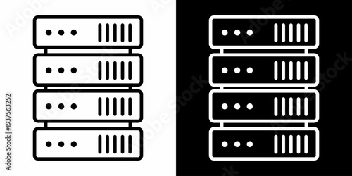 Big Data White Icon Set Design