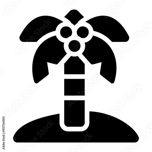 Coconut tree Solid icon