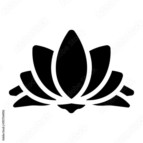 Lotus flower Solid icon