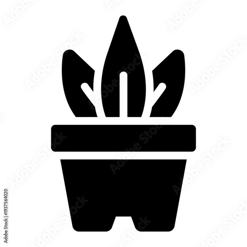 Potted plant Solid icon
