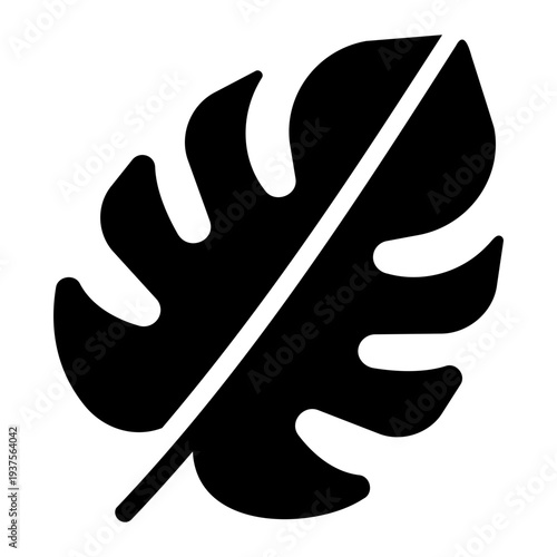 Monstera leaf Solid icon
