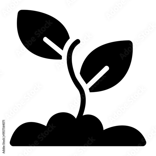 Young tree Solid icon