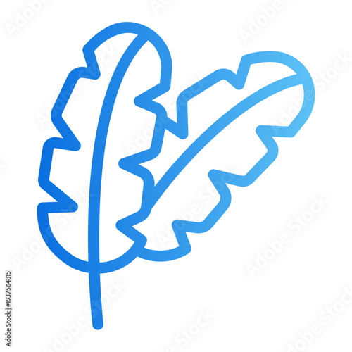 Banana leaf Line Gradient Icon