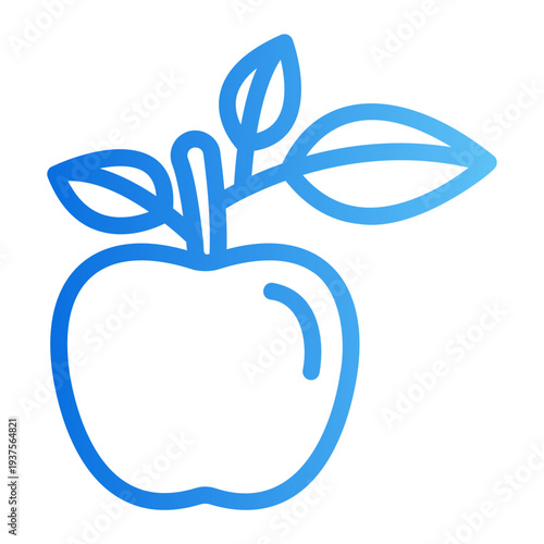 apple Line Gradient Icon