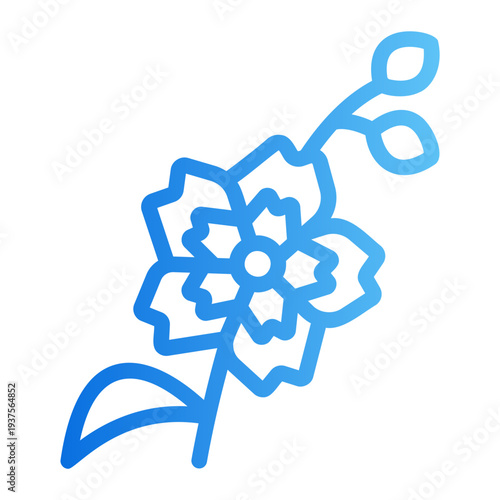 Cherry blossom Line Gradient Icon
