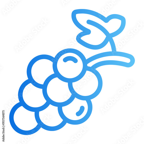 grapes Line Gradient Icon