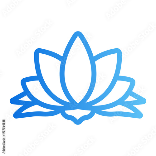Lotus flower Line Gradient Icon