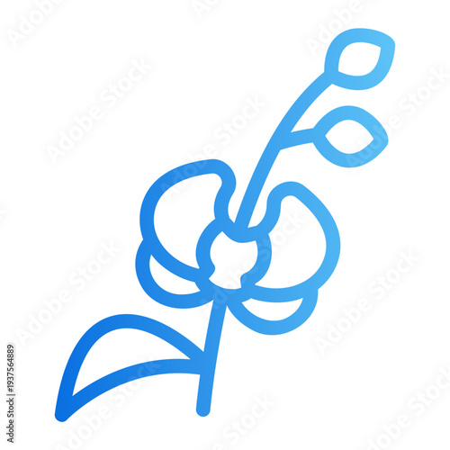 Orchid flower Line Gradient Icon
