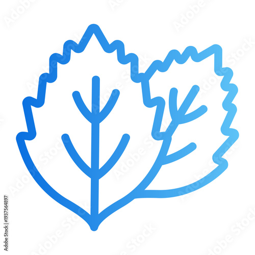 Mint leaf Line Gradient Icon