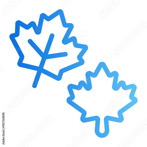 Maple leaf Line Gradient Icon